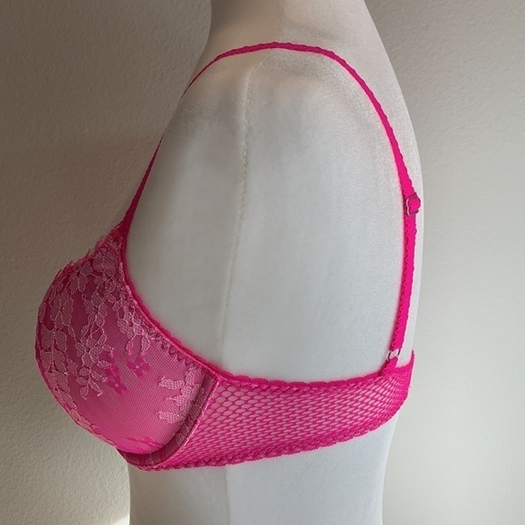 Victoria's Secret Dream Angels Push-up Bra Pink Floral 32D - Picture 5 of 15